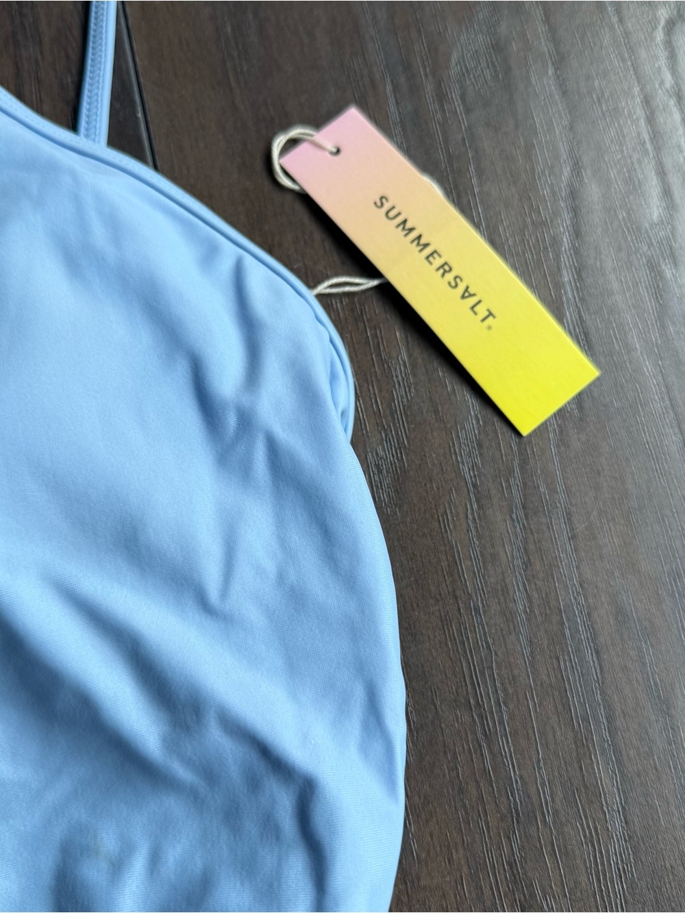 Summer Salt size 6 Blue NWT One Piece Colorblock High Neck - Picture 2 of 5